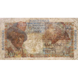 Martinique - Pick 30 - 50 francs - Série R.41 - 1946 - Etat : B+