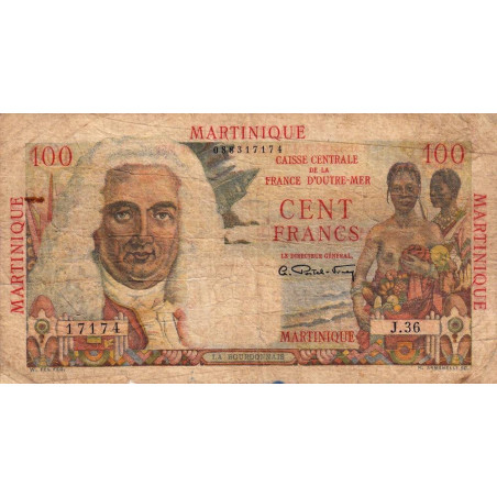 Martinique - Pick 31 - 100 francs - Série J.36 - 1946 - Etat : B+