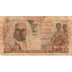 Martinique - Pick 31 - 100 francs - France Outre-Mer - 1947 - Etat : B
