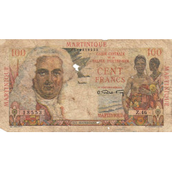 Martinique - Pick 31 - 100 francs - France Outre-Mer - 1947 - Etat : B