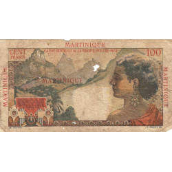 Martinique - Pick 31 - 100 francs - Série Z.46 - 1946 - Etat : B