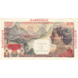 Martinique - Pick 37 - 1 nouv. franc sur 100 francs - Série G.52 - 1960 - Etat : SUP