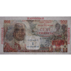 Martinique - Pick 37 - 1 nouv. franc sur 100 francs - Série G.52 - 1960 - Etat : SUP