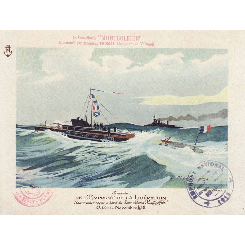 Emprunt de la Libération - 1918 - Escadrille de Sous-Marins de Bretagne - Etat : SUP