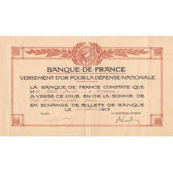 74 - Argonnex - Versement d'or pour la Défense Nationale - 1915 - Etat : TB+
