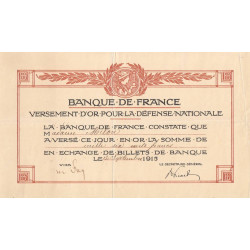 78 - Versailles - Versement d'or pour la Défense Nationale - 1915 - Etat : TTB+