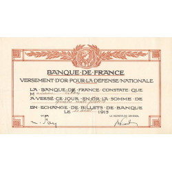 78 - Versailles - Versement d'or pour la Défense Nationale - 1915 - Etat : TTB+