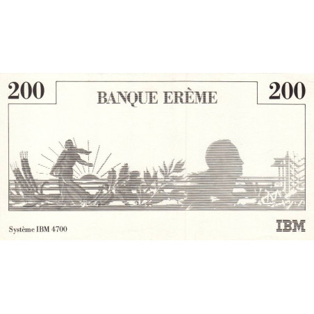 IBM - Semeuse - Format 200 francs MONTESQUIEU - DIS-01-B-01 - Etat : SUP