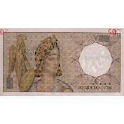 Athena à gauche - Format 50 francs QUENTIN DE LA TOUR - DIS-03-G-01 - Etat : SPL