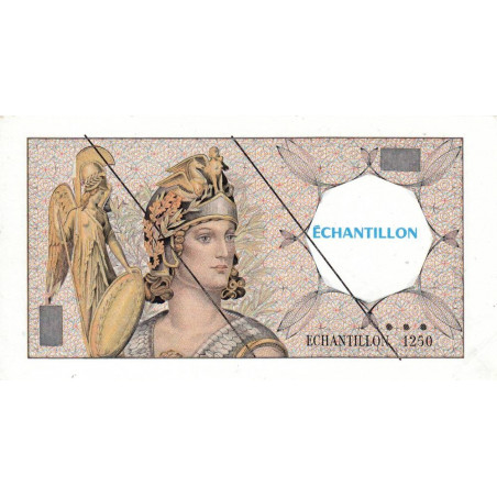 Athena à gauche - Format 100 francs DELACROIX - DIS-03-H-02 - Etat : SUP