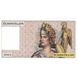 Athena à droite - Format 100 francs DELACROIX - DIS-04-A-03 - Etat : NEUF