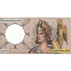 Athena à droite - Format 100 francs DELACROIX - DIS-04-A-03v - Etat : TB+