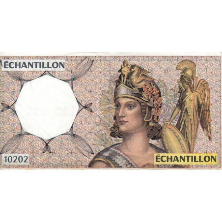 Athena à droite - Format 100 francs DELACROIX - DIS-04-A-03v - Etat : TB+