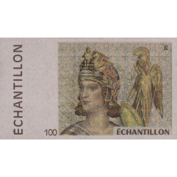 Athena à droite - 100 francs - DIS-04-B-03 - Couleure brune dominante - Etat : NEUF