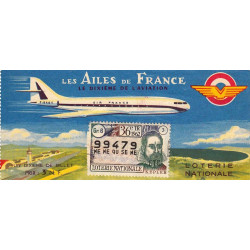 1962 - Loterie Nationale - 36e tranche - 1/10ème - Les Ailes de France