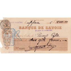 Banque de Savoie - St-Jean-de-Maurienne - 1926 - Etat : TB