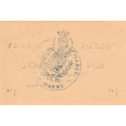 52 - Pirot 49_2 - Wassy - 1 franc - Septembre 1916 - Etat : SPL à NEUF