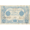 F 02-09 - 09/09/1912 - 5 francs - Bleu - Série E.919 - Etat : TTB+