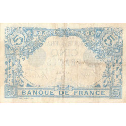 F 02-09 - 09/09/1912 - 5 francs - Bleu - Série E.919 - Etat : TTB+