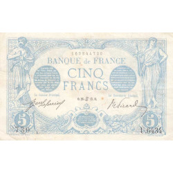 F 02-28 - 28/06/1915 - 5 francs - Bleu - Etat : TTB+