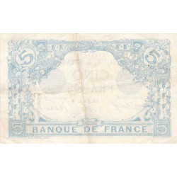 F 02-28 - 28/06/1915 - 5 francs - Bleu - Série U.6434 - Etat : TTB+