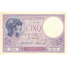 F 03-01 - 17/12/1917 - 5 francs - Violet - Série M.110 - Etat : TTB+