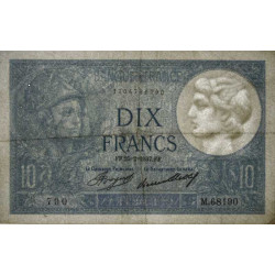 F 06-18 - 25/02/1937 - 10 francs - Minerve - Série M.68190 - Etat : TTB+