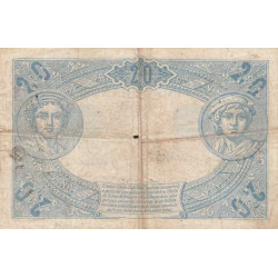 F 10-02 - 29/05/1912 - 20 francs - Bleu - Série C.1893 - Etat : TB+