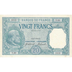 F 11-01 - 04/07/1916 - 20 francs - Bayard - Série Y.20 - Etat : SUP