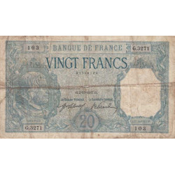 F 11-02 - 02/11/1917 - 20 francs - Bayard - Etat : TB-
