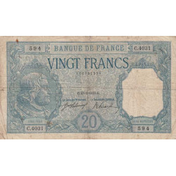 F 11-03a - 23/02/1918 - 20 francs - Bayard - Série C.4031 - Etat : TB-