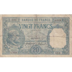 F 11-03a - 05/09/1918 - 20 francs - Bayard - Série A.5328 - Etat : TB