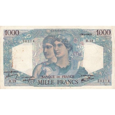 F 41-02 - 26/04/1945 - 1000 francs - Minerve et Hercule - Etat : TTB-
