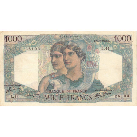 F 41-04 - 14/06/1945 - 1000 francs - Minerve et Hercule - Etat : TTB