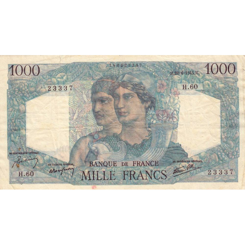 F 41-05 - 28/06/1945 - 1000 francs - Minerve et Hercule - Etat : TTB-