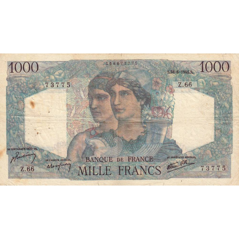F 41-05 - 28/06/1945 - 1000 francs - Minerve et Hercule - Etat : TB