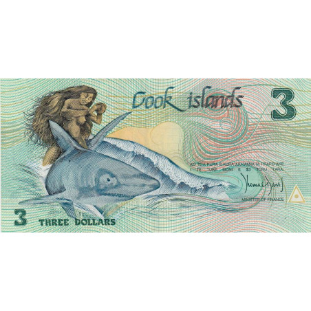 Cook (îles) - Pick 6 - 3 dollars - 16/10/1992 - Série AAY - Commémoratif - Etat : NEUF