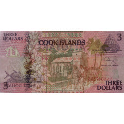Cook (îles) - Pick 7a - 3 dollars - Série AAA - 1992 - Etat : NEUF