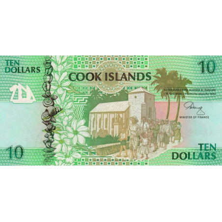 Cook (îles) - Pick 8a - 10 dollars - Série AAA - 1992 - Etat : NEUF