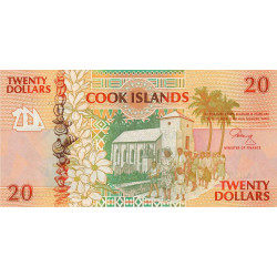 Cook (îles) - Pick 9 - 20 dollars - Série AAA - 1992 - Etat : NEUF