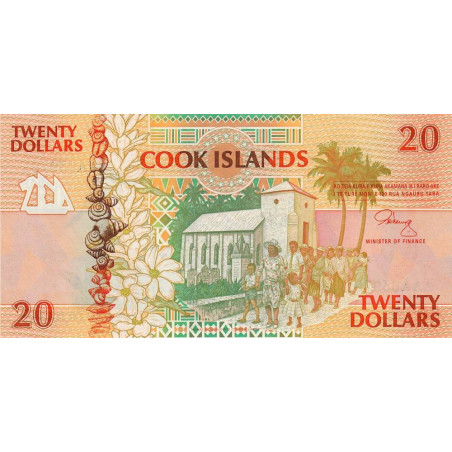 Cook (îles) - Pick 9a - 20 dollars - Série AAA - 1992 - Etat : NEUF