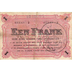 Belgique - Hasselt - HA218 - 1 franc - 15/04/1915 - Etat : TTB-