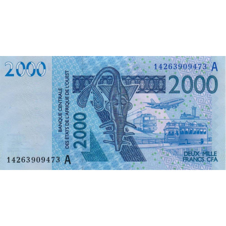 Côte d'Ivoire - Pick 116Aj - 2'000 francs - 2014 - Etat : NEUF