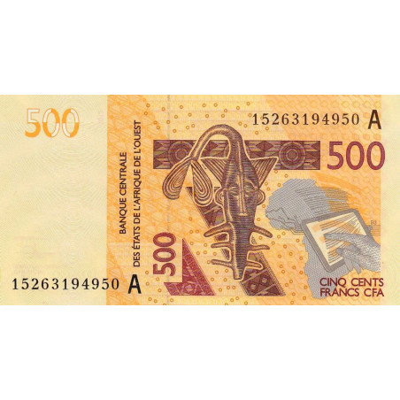 Côte d'Ivoire - Pick 119Ad - 500 francs - 2015 - Etat : NEUF