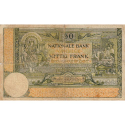 Belgique - Pick 68b - 50 francs - 10/08/1922 - Etat : TB