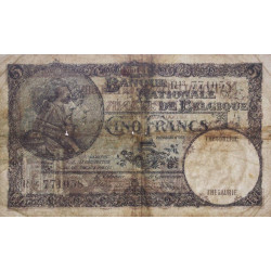 Belgique - Pick 97b - 5 francs - 13/04/1931 - Etat : TB-