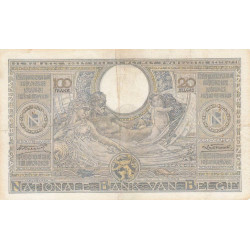 Belgique - Pick 107_1 - 100 francs ou 20 belgas - 03/04/1934 - Etat : TTB