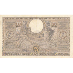 Belgique - Pick 107_1 - 100 francs ou 20 belgas - 09/07/1935 - Etat : TTB+