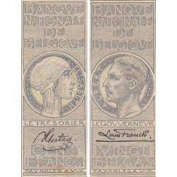 Belgique - Pick 107_2 - 100 francs ou 20 belgas - 23/12/1936 - Etat : TB+