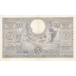 Belgique - Pick 107_4 - 100 francs ou 20 belgas - 13/06/1942 - Etat : SUP-